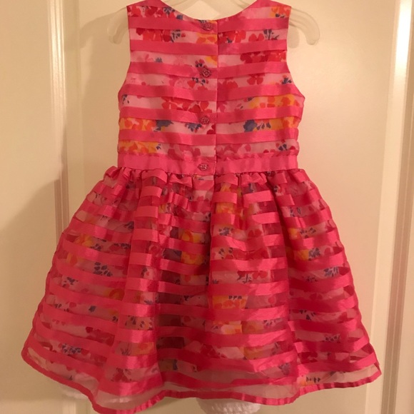 Girls Toddler Dress Size 3T 1989 Place Fancy Flower Sleeveless - Picture 2 of 4